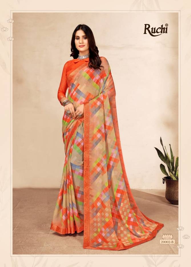Ruchi Simayaa 13th Daily Wear Wholesale Chiffon Saree Collection
